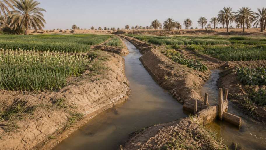 Mesopotamian canals and the garden made by water