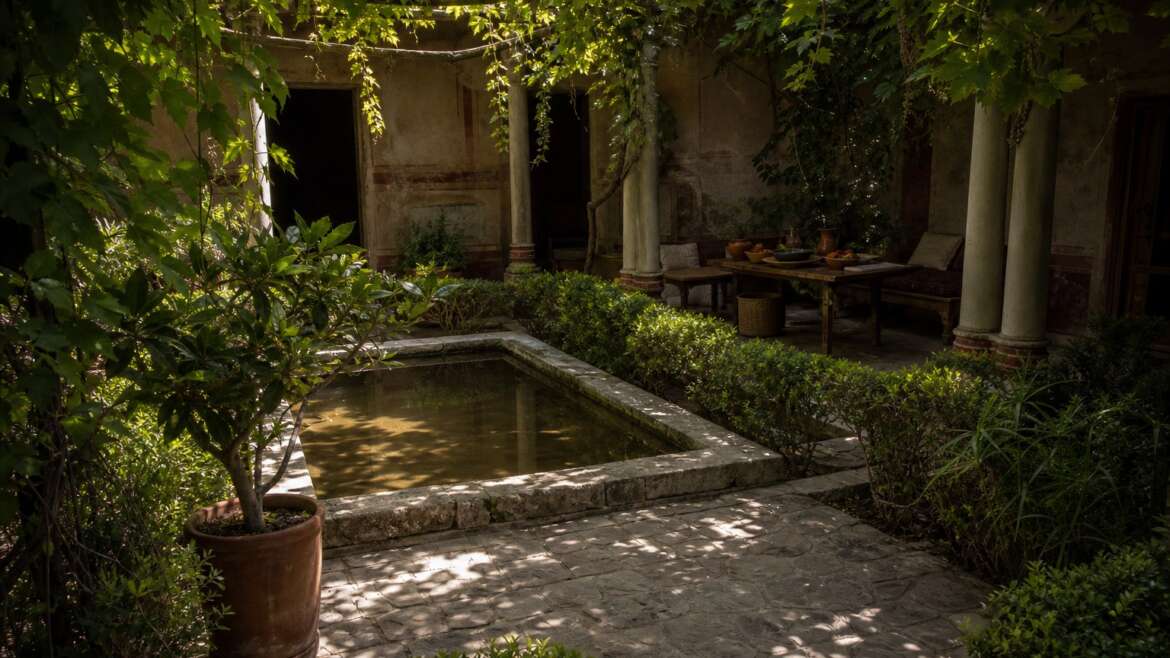 Ancient Roman gardens, built for shade, status, and supper