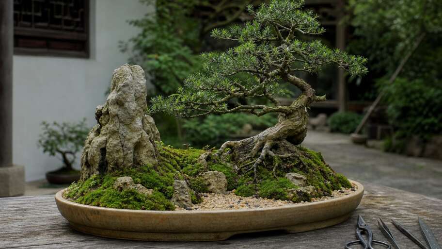 Penjing, the miniature landscape with a mountain’s memory