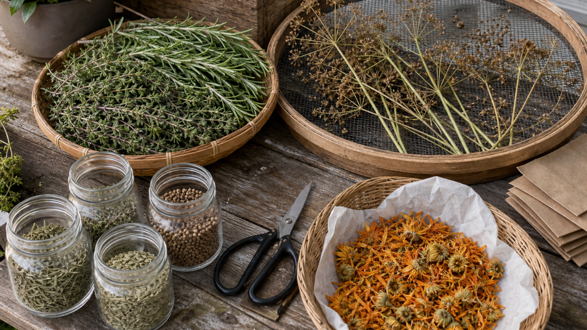 Harvesting and storing homegrown spices without losing their character