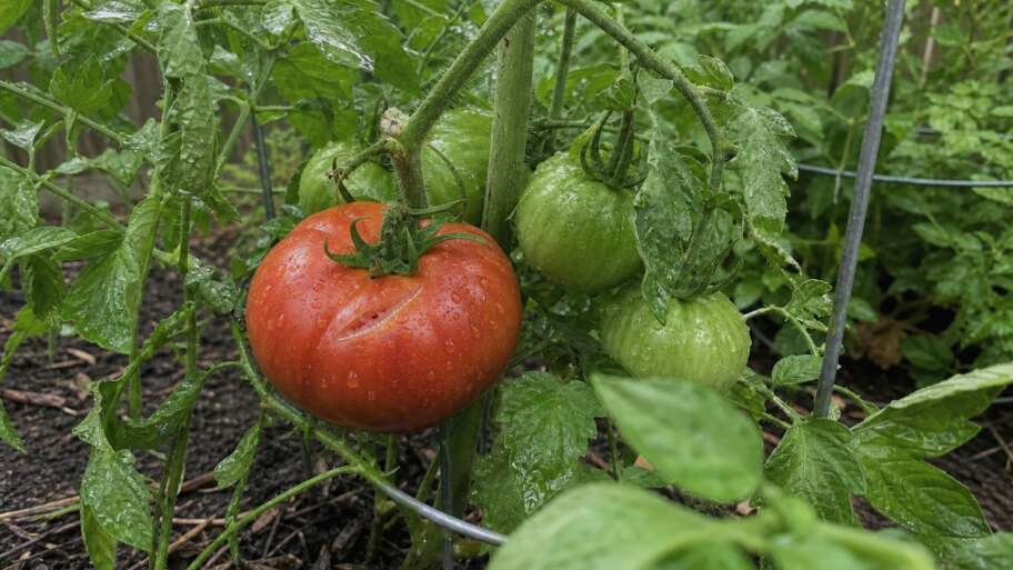 Why tomatoes split after rain