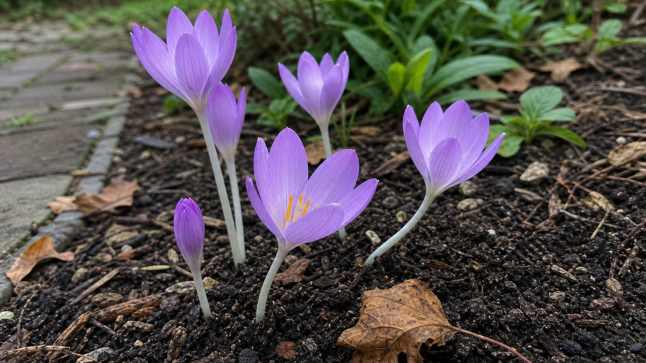 The autumn crocus that blooms without leaves