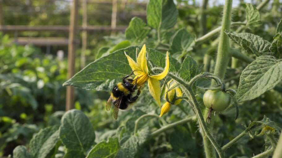 Why bumblebees shake tomato flowers