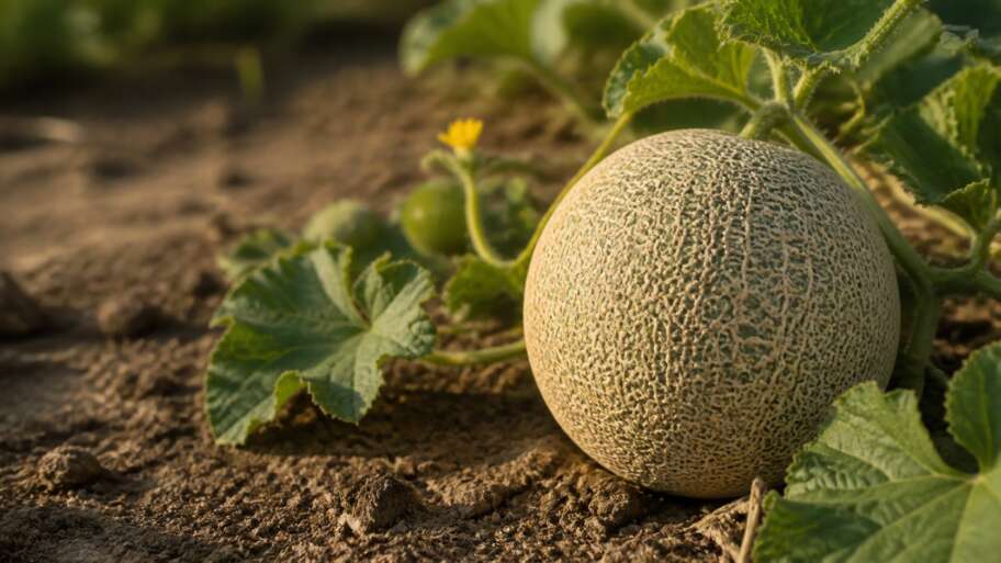 How a cantaloupe grows its net